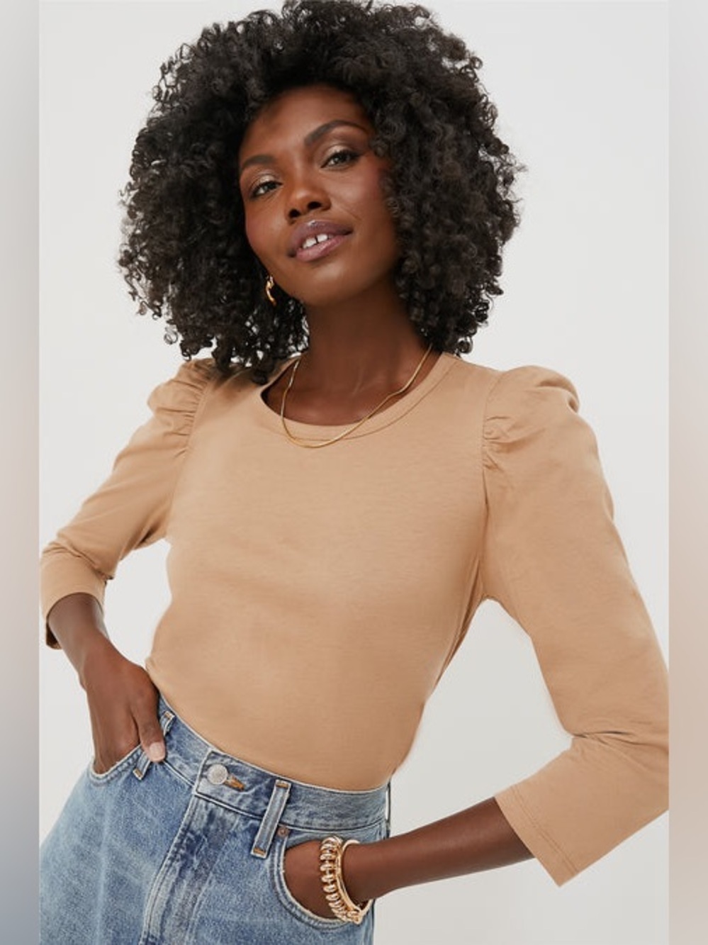 Pomander Place Tan Vesty Long Sleeve Crewneck‎ size Large